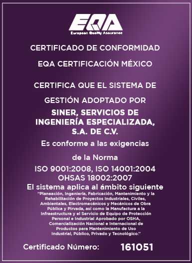 Certificacion EQA por Normas ISO